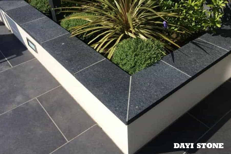 Black Grantie Natural Stone Copings-Natural Granite Flat Double Coping Stone - Dayi Stone